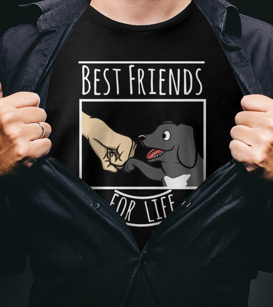 Best Friends For Life Great Dane Fist Bump Dog Companion T-Shirt