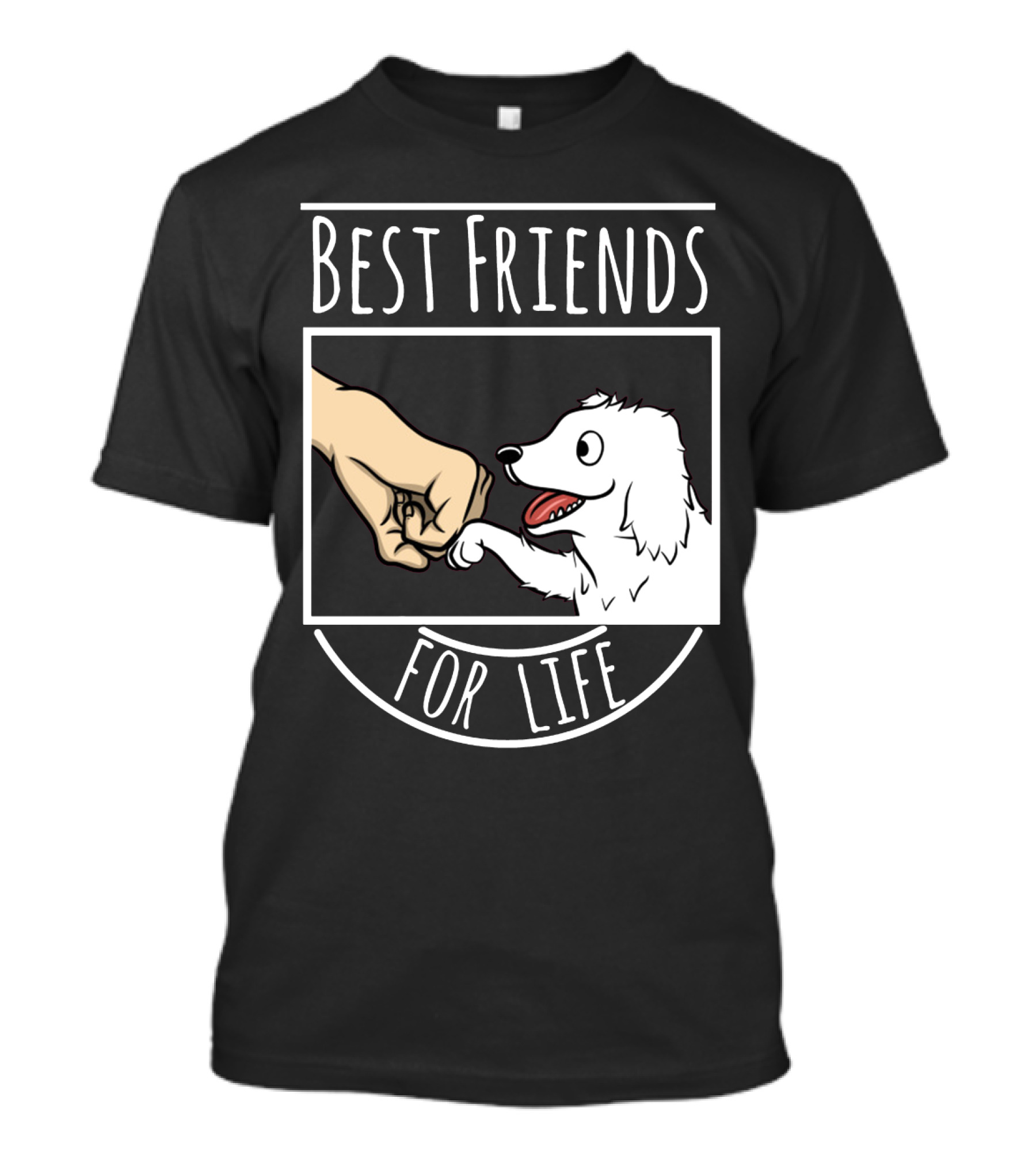 Best Friends For Life Great Pyrenees Puppy And Fist Bump Loyalty T-Shirt