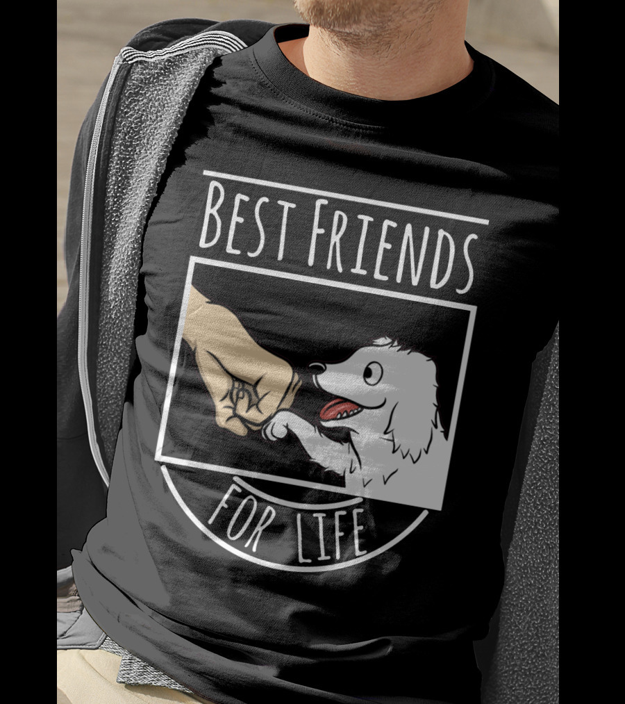 Best Friends For Life Great Pyrenees Puppy And Fist Bump Loyalty T-Shirt