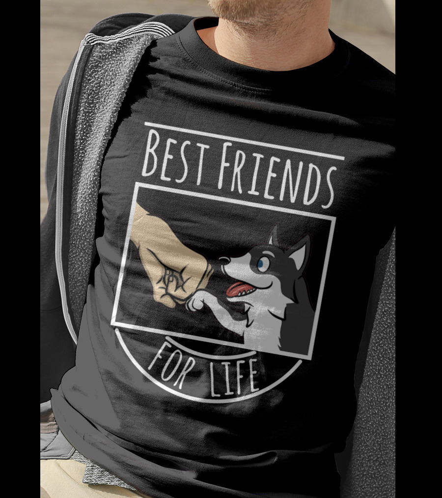 Best Friends For Life Husky Fist Bump Loyalty And Love T-Shirt