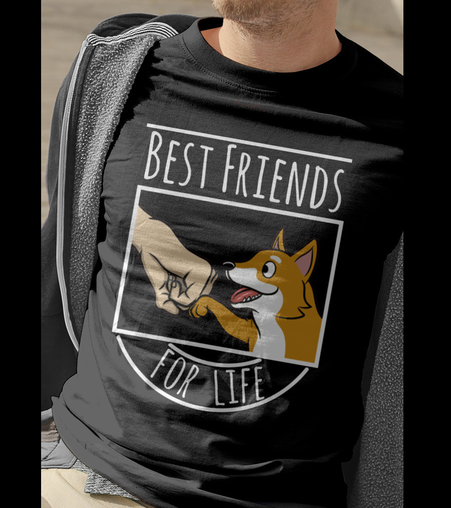 Best Friends For Life Shiba Inu Fist Bump Paws T-Shirt