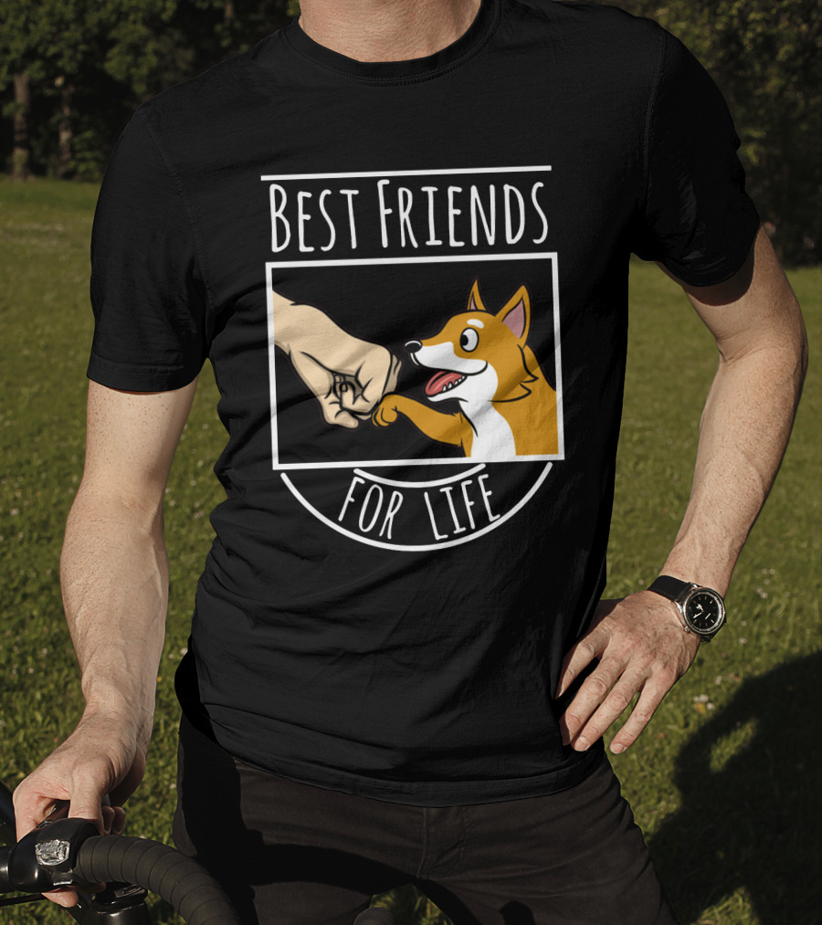Best Friends For Life Shiba Inu Fist Bump Paws T-Shirt