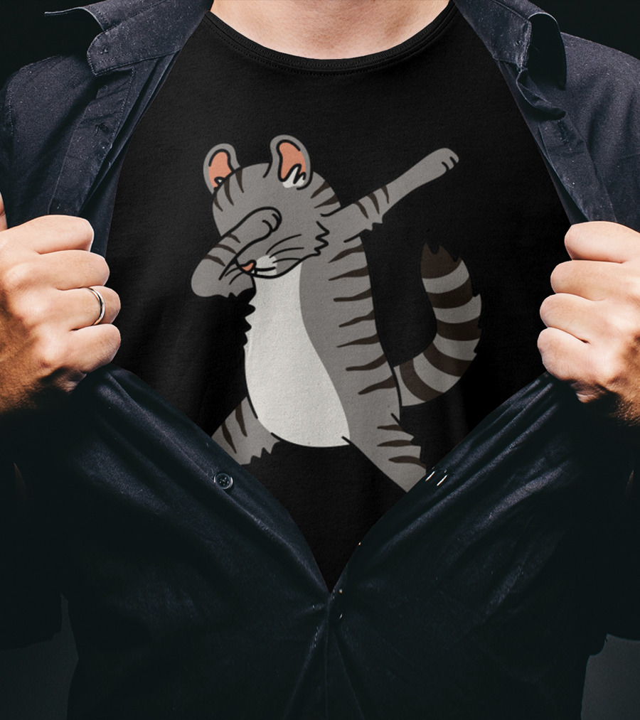 American Curl Cat Dabbing Pose T-Shirt