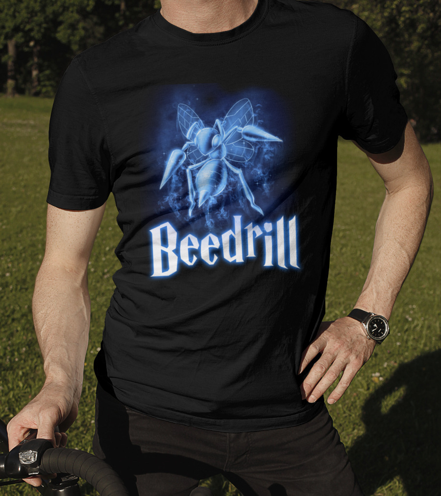 Beedrill Pokemon Patronus Glow Blue Aura T-Shirt