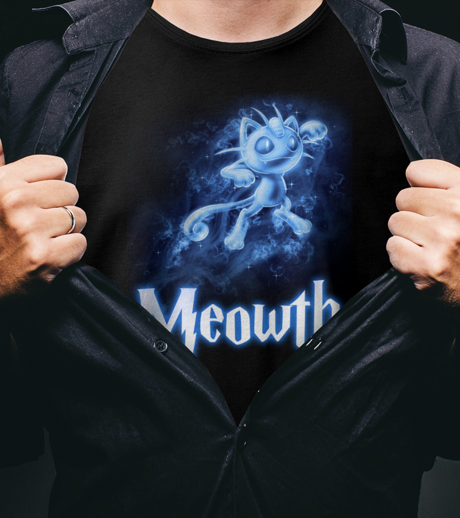 Meowth Pokemon Wizardry Aura T-Shirt