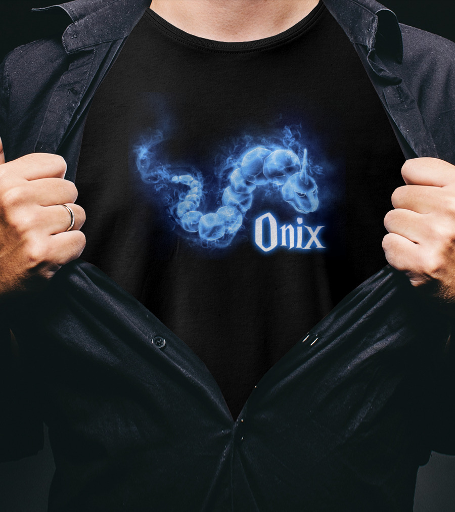 Onix Patronus Pokemon Blue Spirit Magic Creature T-Shirt