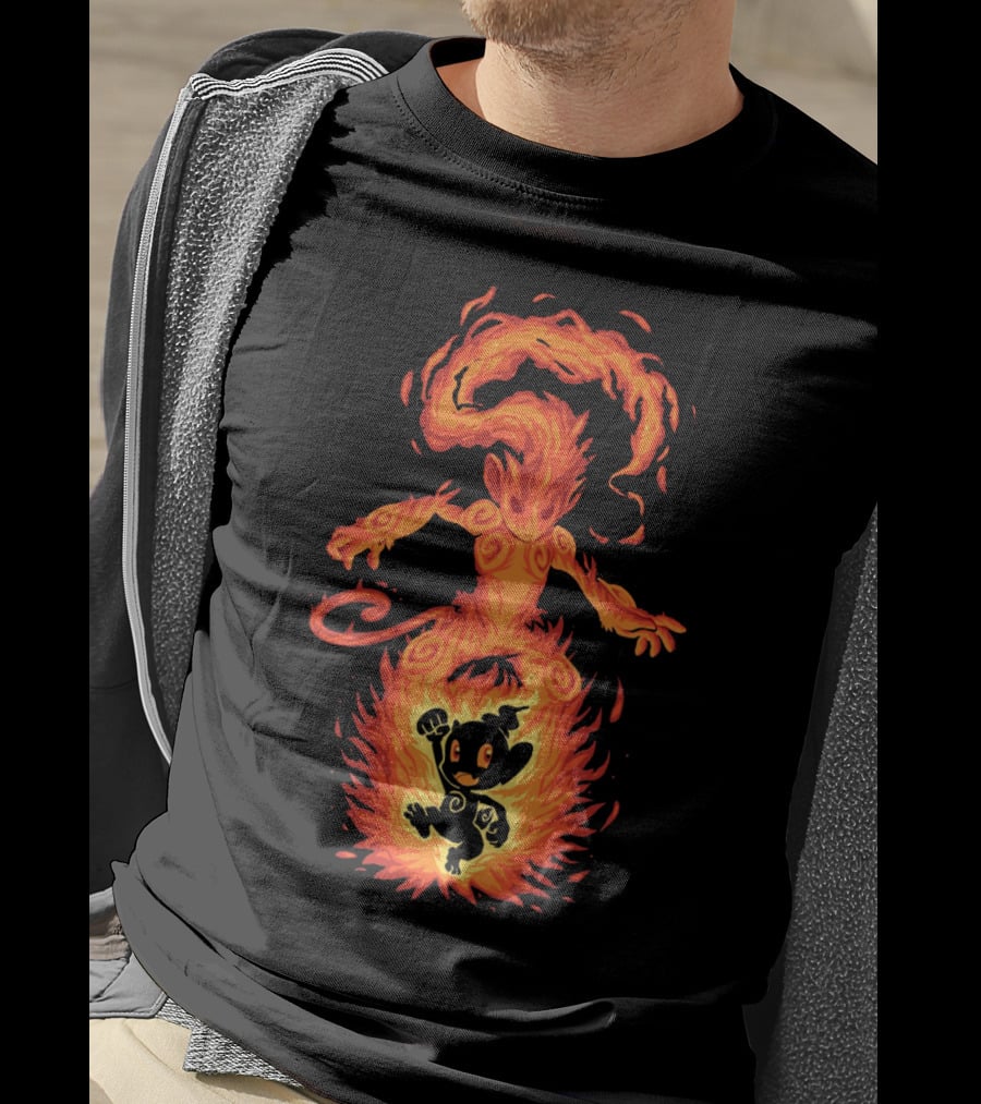 Evolution Pokemon Chimchar Infernape Ember Transformation T-Shirt
