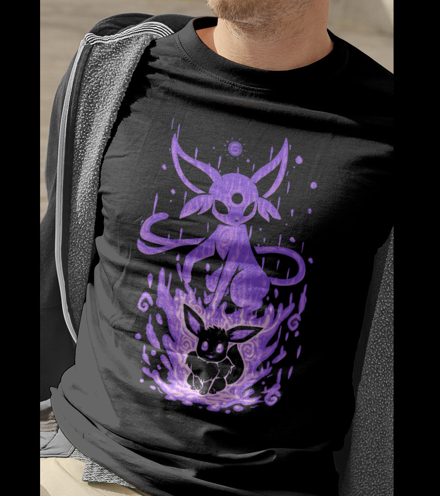Evolution Pokemon Espeon Eevee Transformation T-Shirt