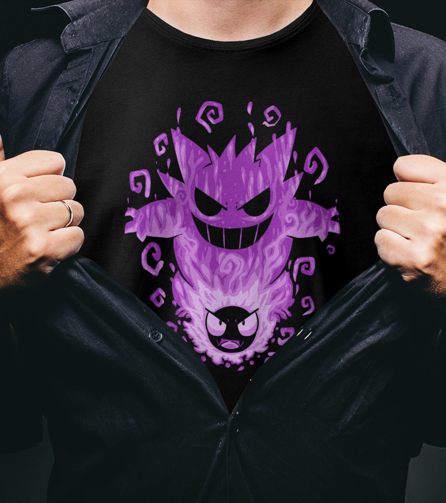 Evolution Pokemon Gengar Gastly T-Shirt