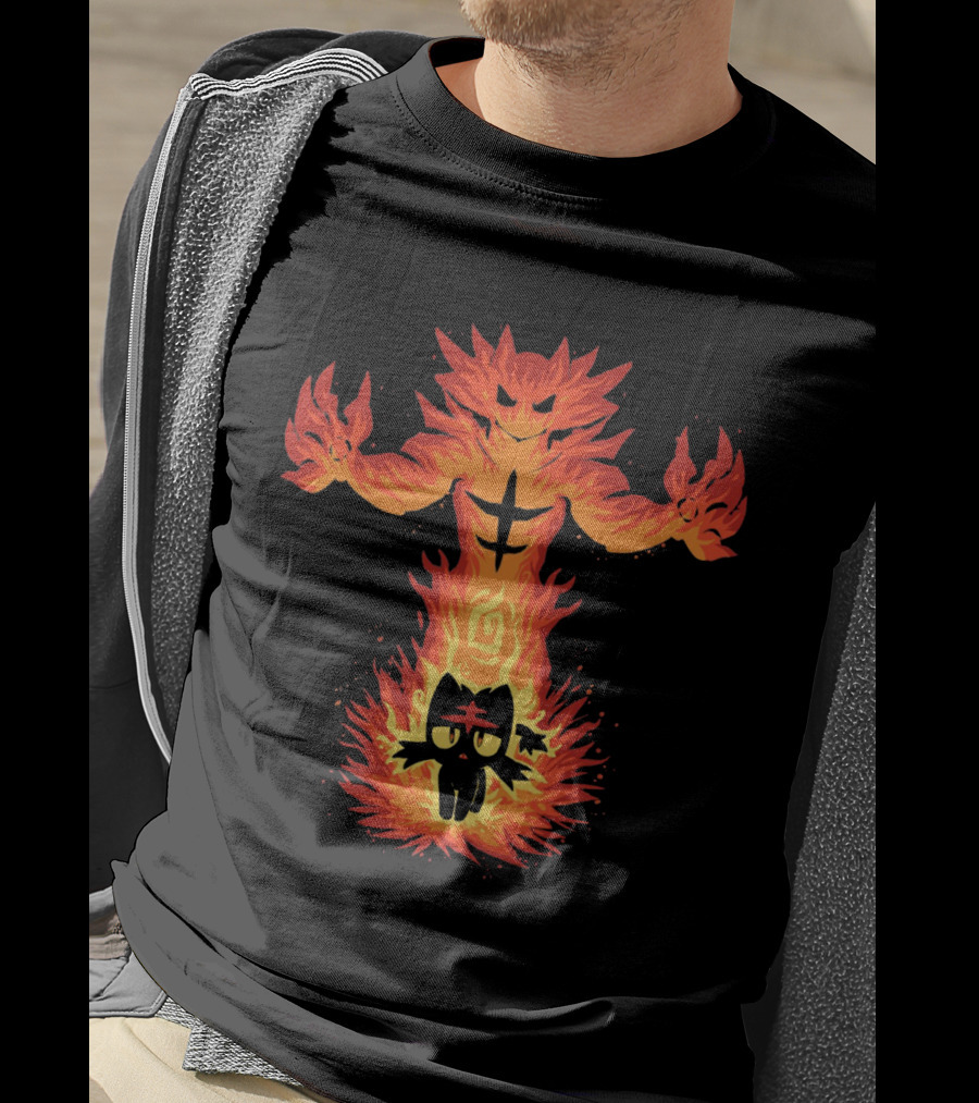 Litten To Incineroar Evolution Fire Pokemon T-Shirt