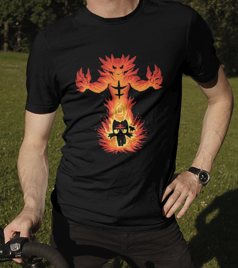 Litten To Incineroar Evolution Fire Pokemon T-Shirt