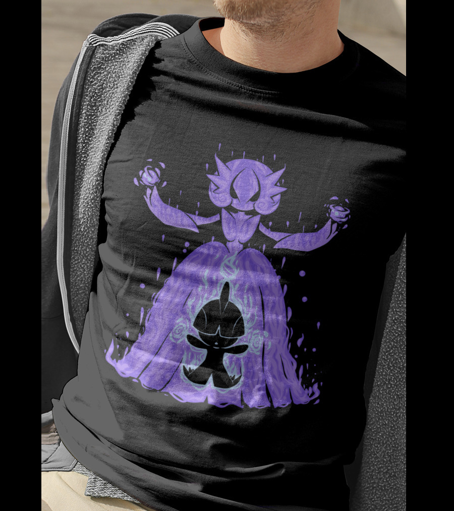 Evolution Pokemon Mega Gardevoir With Purple T-Shirt