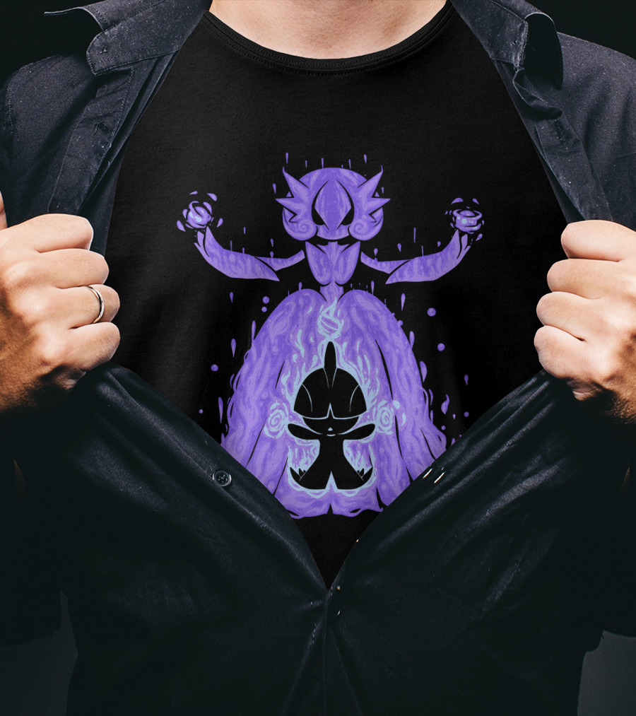 Evolution Pokemon Mega Gardevoir With Purple T-Shirt
