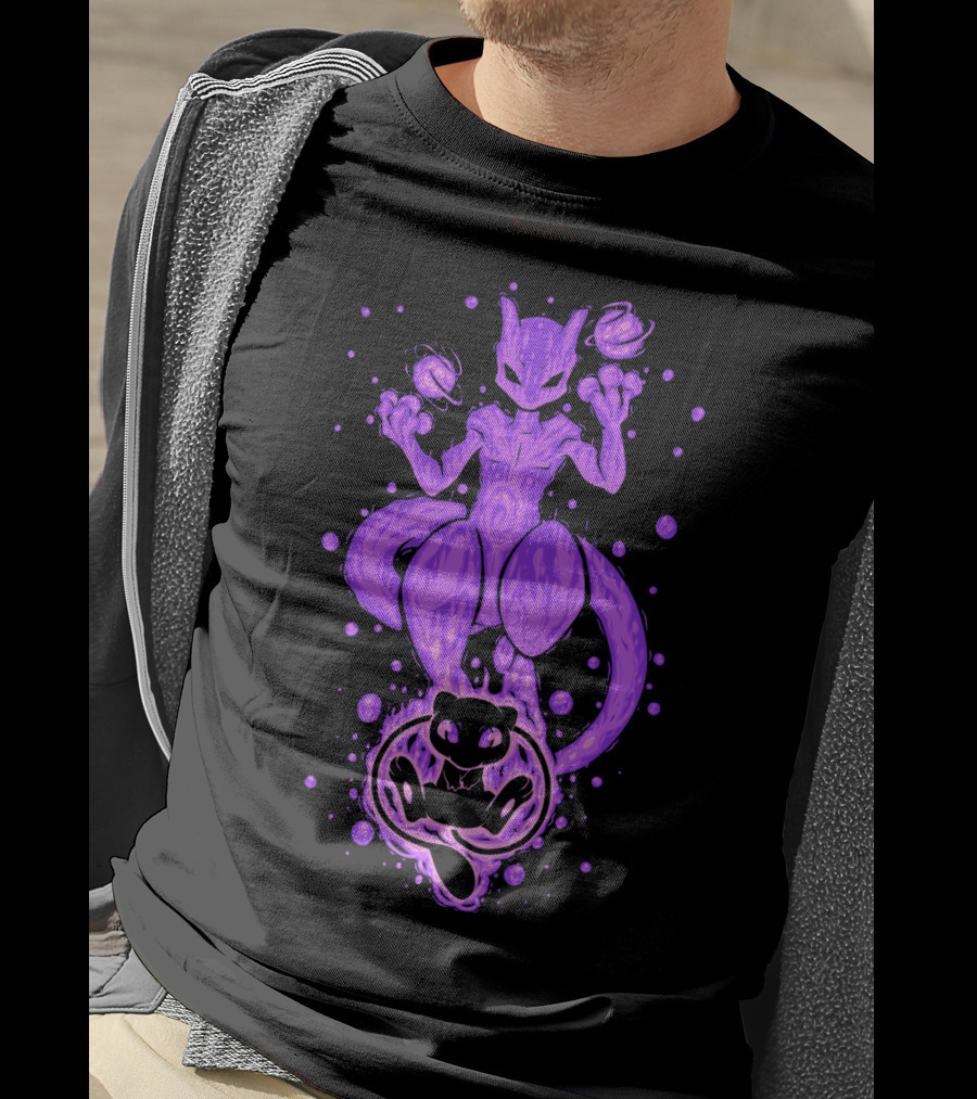 Evolution Pokemon Mewtwo Mew Kanto Legends T-Shirt