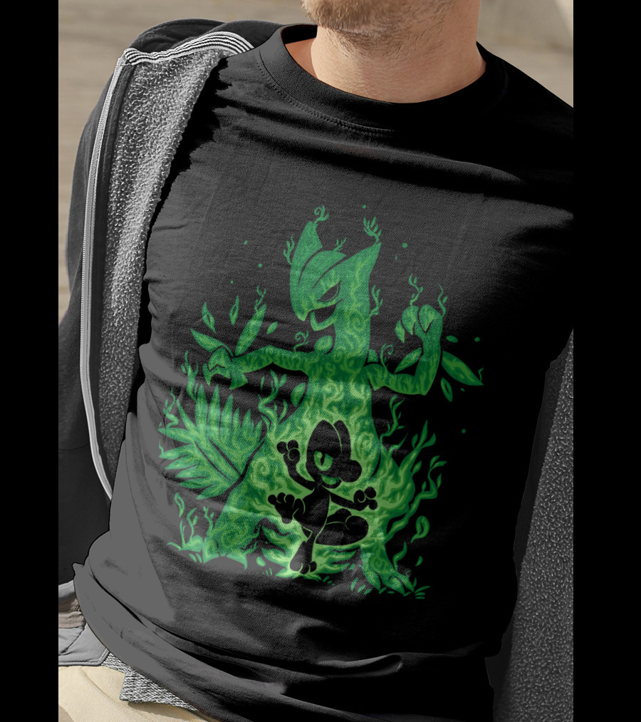 Evolution Pokemon Treecko To Sceptile Transformation T-Shirt
