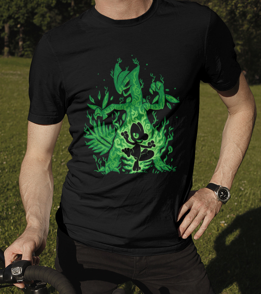 Evolution Pokemon Treecko To Sceptile Transformation T-Shirt