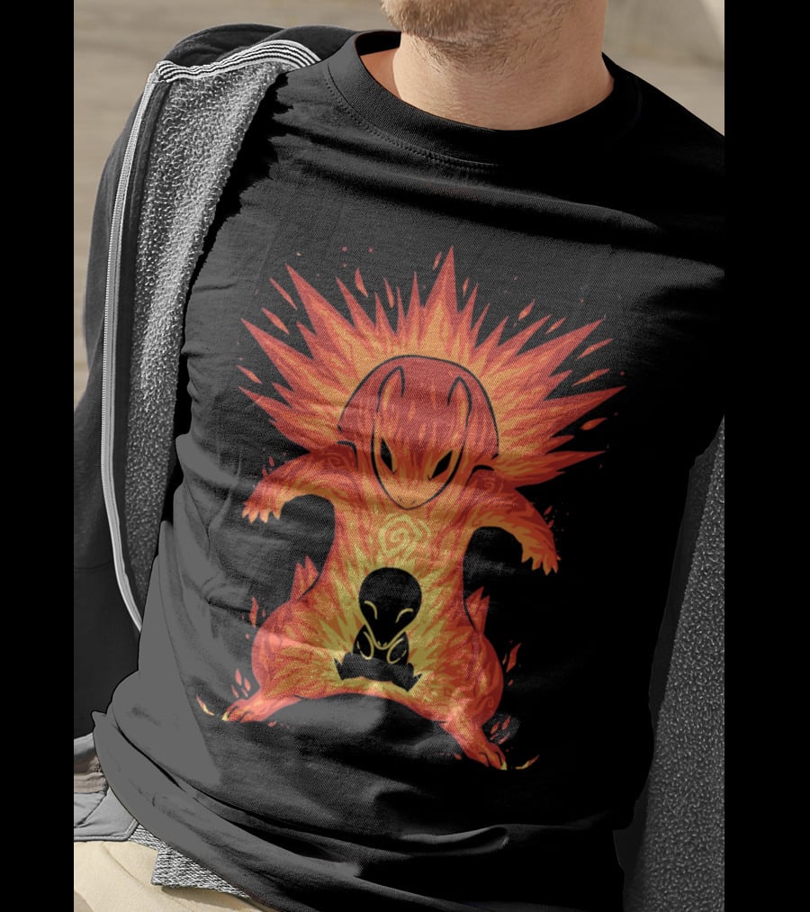 Evolution Pokemon Cyndaquil Quilava Typhlosion Flame Power T-Shirt