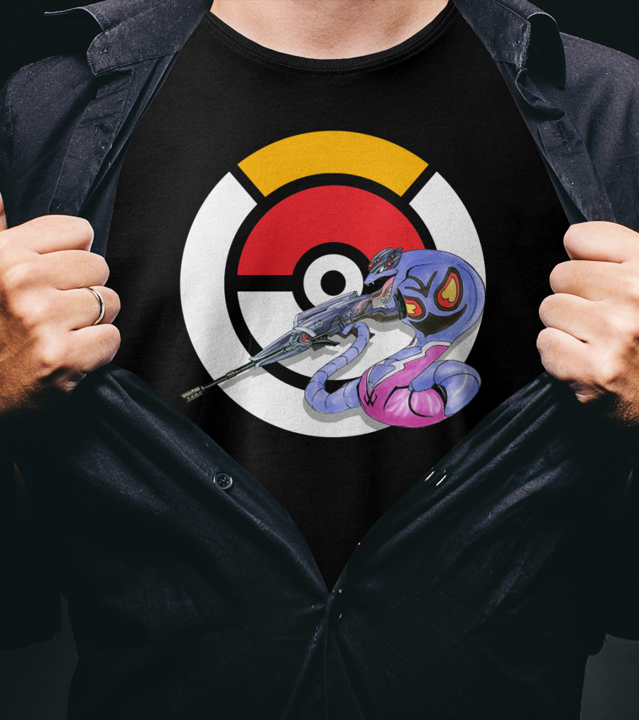 Pokemon X Arbok X Overwatch Widowmaker Mashup T-Shirt