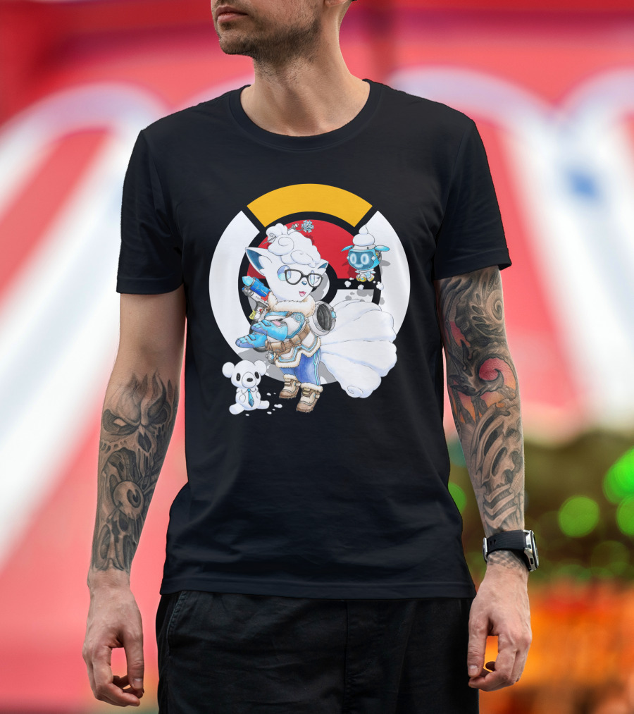 POKEMON X OVERWATCH ALOLAN VULPIX WITH MEI WINTER T-Shirt