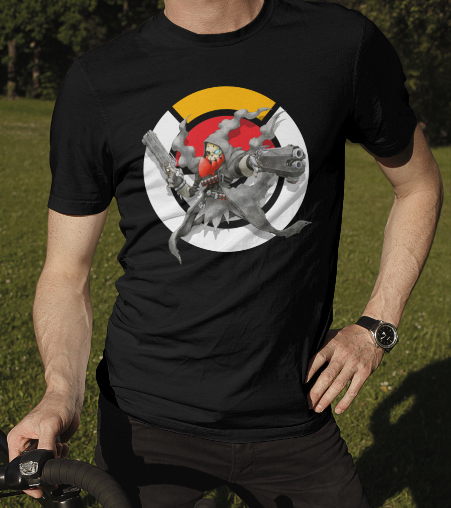 Pokemon Darkrai Reaper Guns Circle Symbol Crossover T-Shirt
