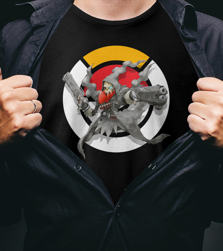 Pokemon Darkrai Reaper Guns Circle Symbol Crossover T-Shirt