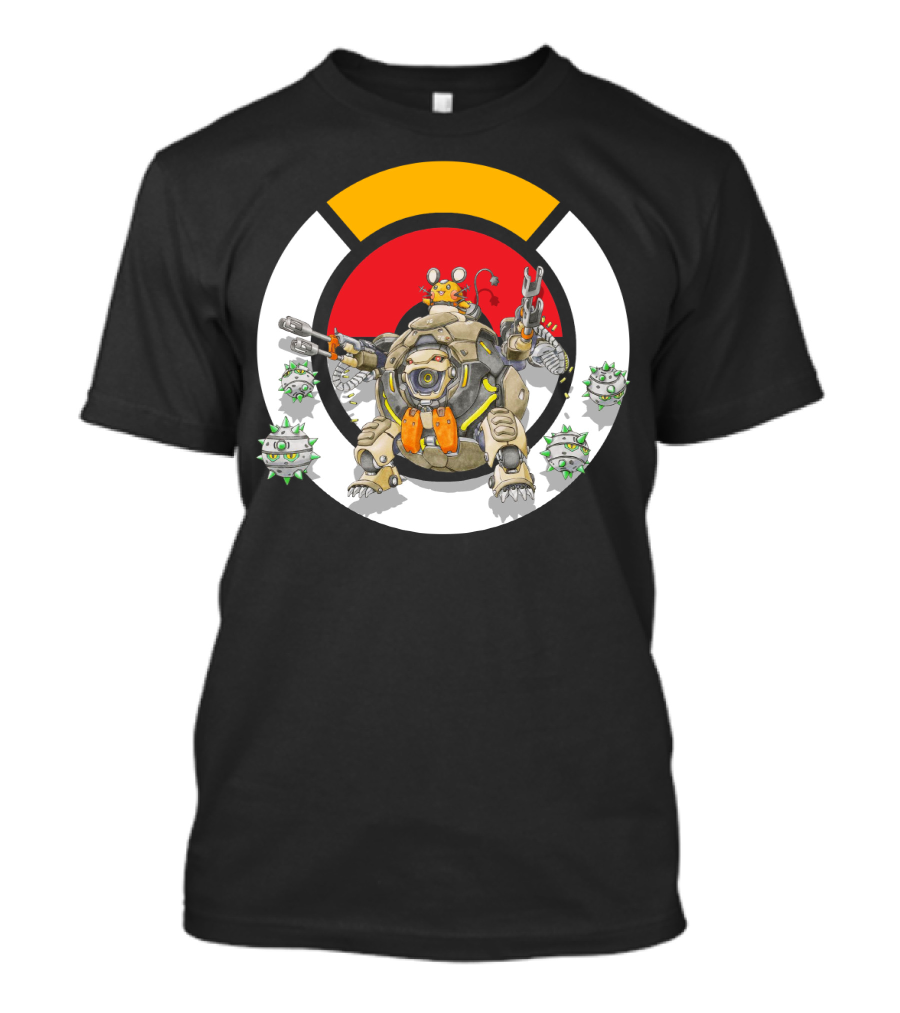 Pokemon X Over Dedenne X Hammond Logo Circle With Ferrothorn T-Shirt