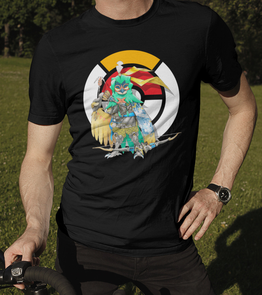 Pokemon X Overwatch Decidueye Hanzo Crossover T-Shirt