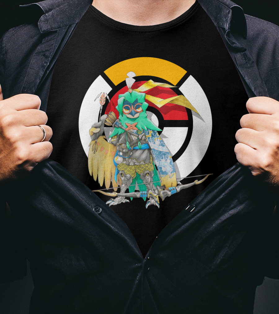 Pokemon X Overwatch Decidueye Hanzo Crossover T-Shirt