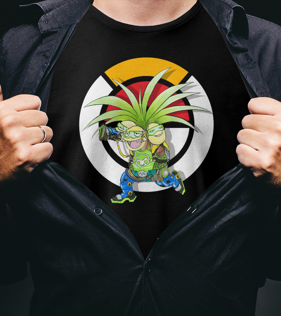 Pokemon X Overwatch Exeggutor Lucio Mashup T-Shirt