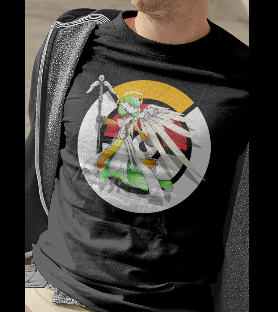 Pokemon Overwatch Gardevoir Mercy Crossover T-Shirt