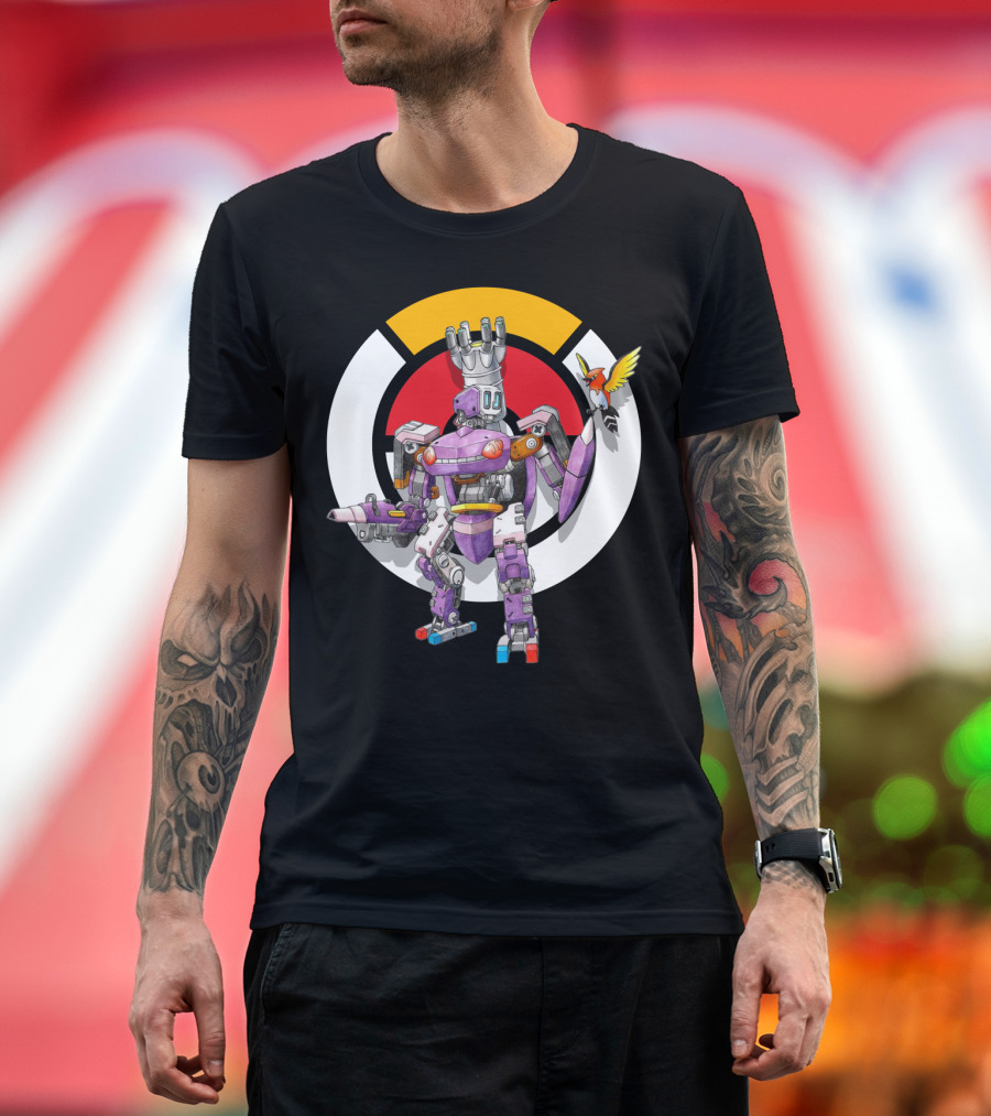 POKEMON X OVER GENESECT X BASTION MECH CROSSOVER T-Shirt