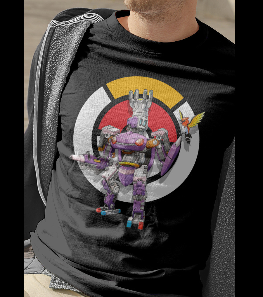 Pokemon X Over Genesect X Bastion Mech Crossover T-Shirt