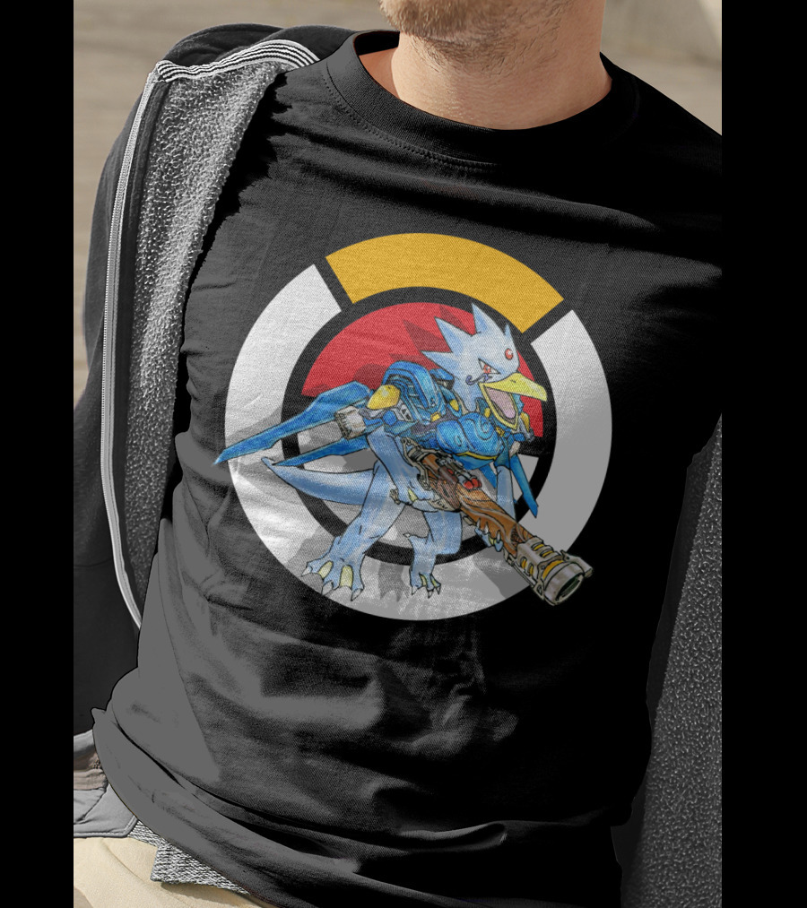 POKEMON X OVERWATCH GOLDUCK X PHARAH Crossover T-Shirt