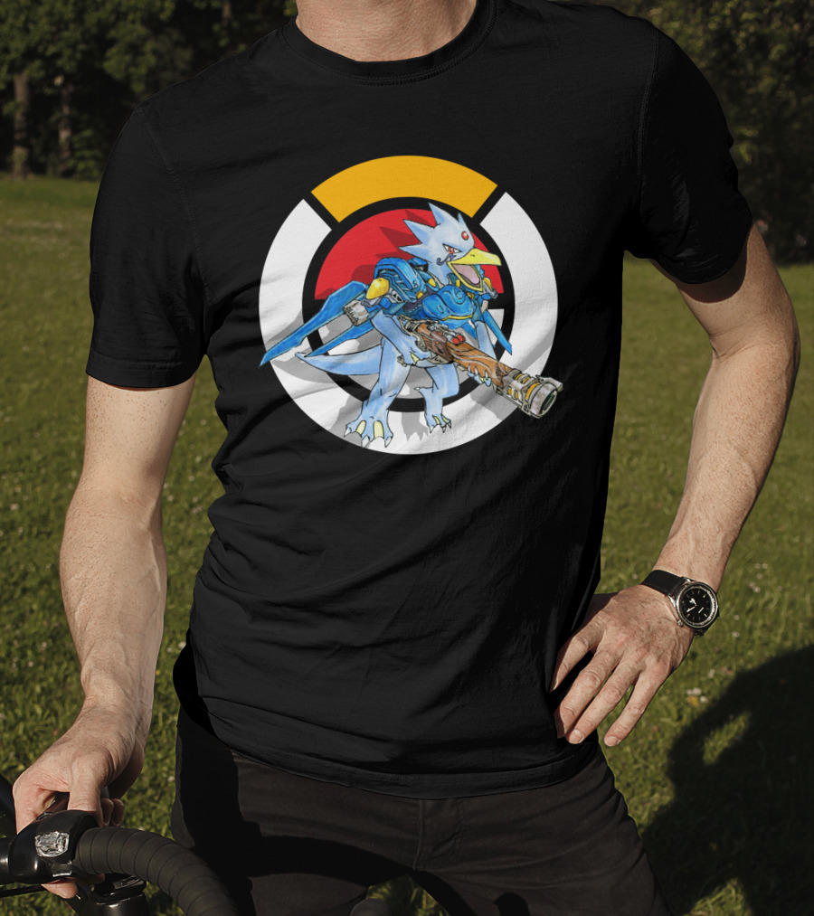 POKEMON X OVERWATCH GOLDUCK X PHARAH Crossover T-Shirt