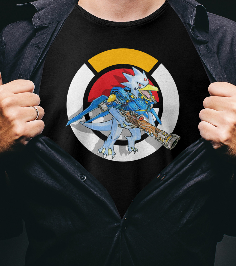 POKEMON X OVERWATCH GOLDUCK X PHARAH Crossover T-Shirt