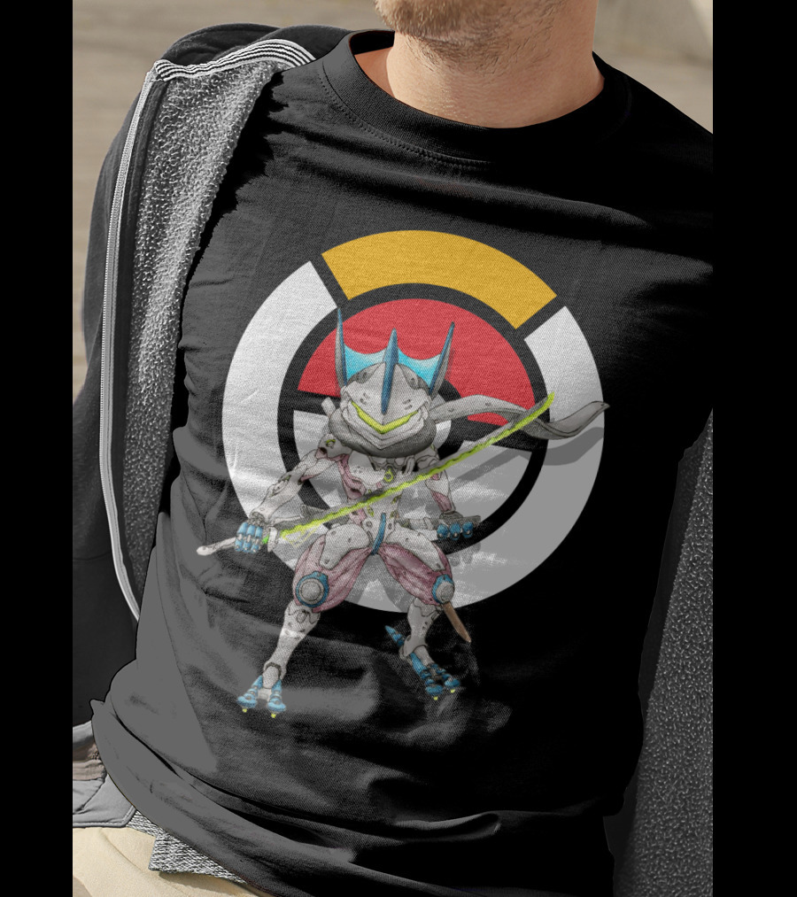POKEMON OVERWATCH GRENINJA GENJI Crossover Fusion T-Shirt