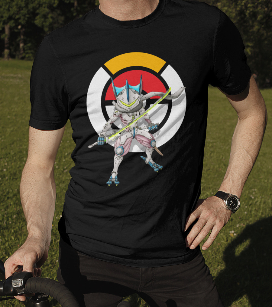 POKEMON OVERWATCH GRENINJA GENJI Crossover Fusion T-Shirt