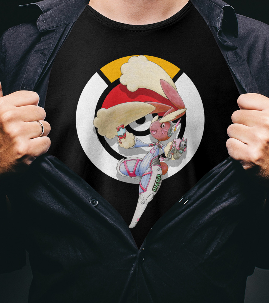 Pokemon X Overwatch Lopunny D.va Mecha Crossover T-Shirt