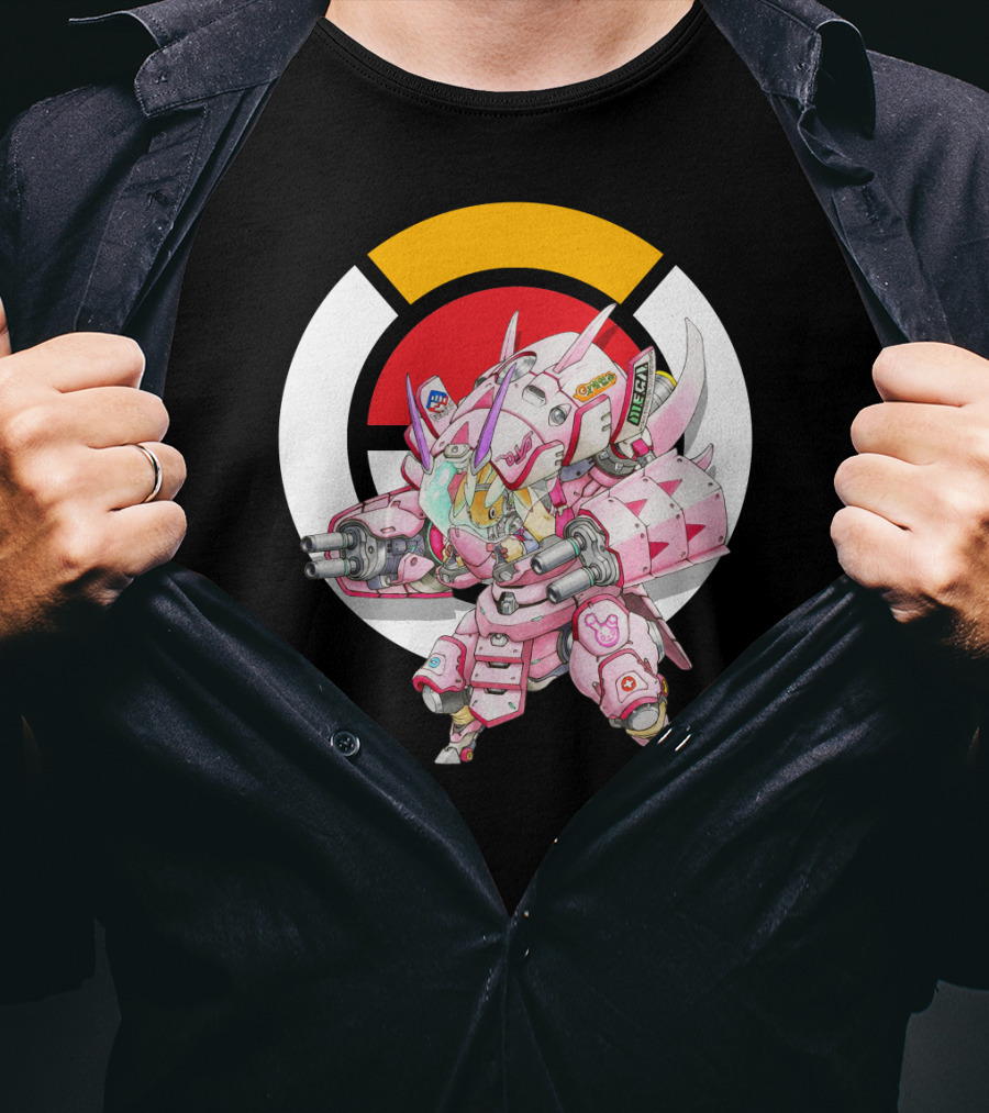 Pokemon X Overwatch Lopunny X Golisopod Mech Fusion T-Shirt