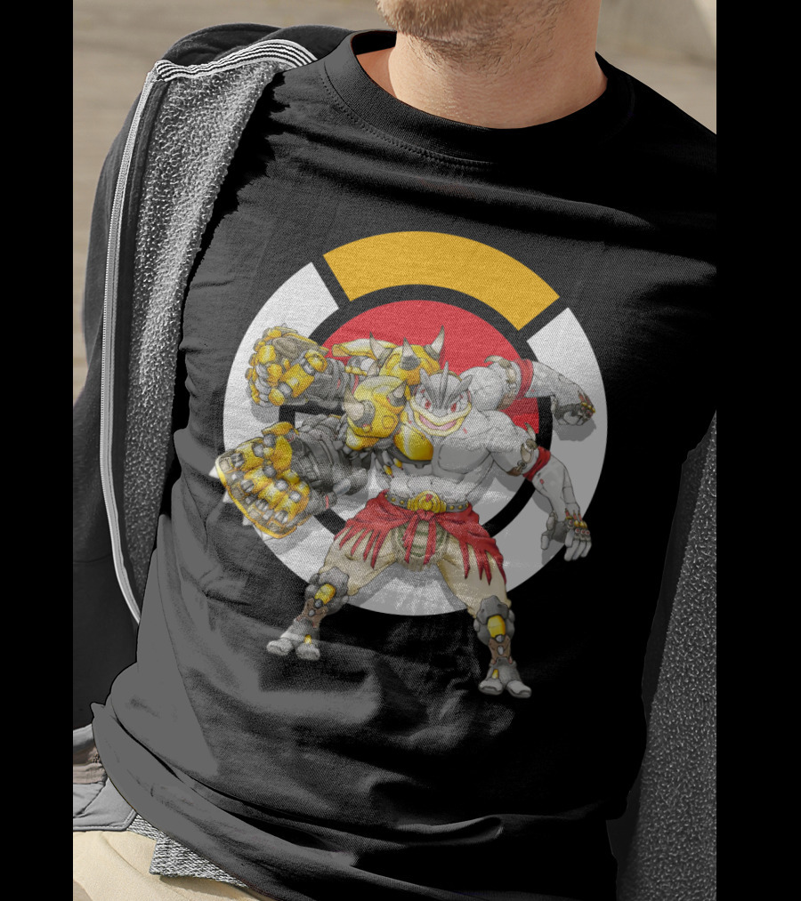 Pokemon X Overwatch Mashup Machamp X Doomfist T-Shirt