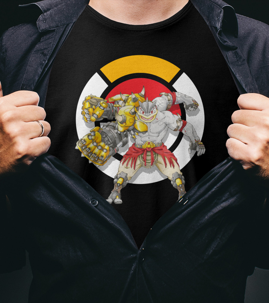 Pokemon X Overwatch Mashup Machamp X Doomfist T-Shirt
