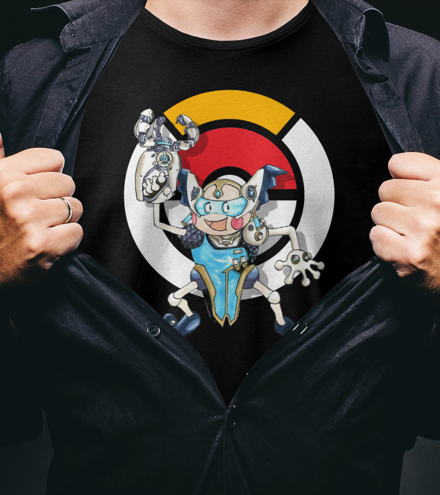 Pokemon X Over Mr. Mime Crossover With Symmetra T-Shirt