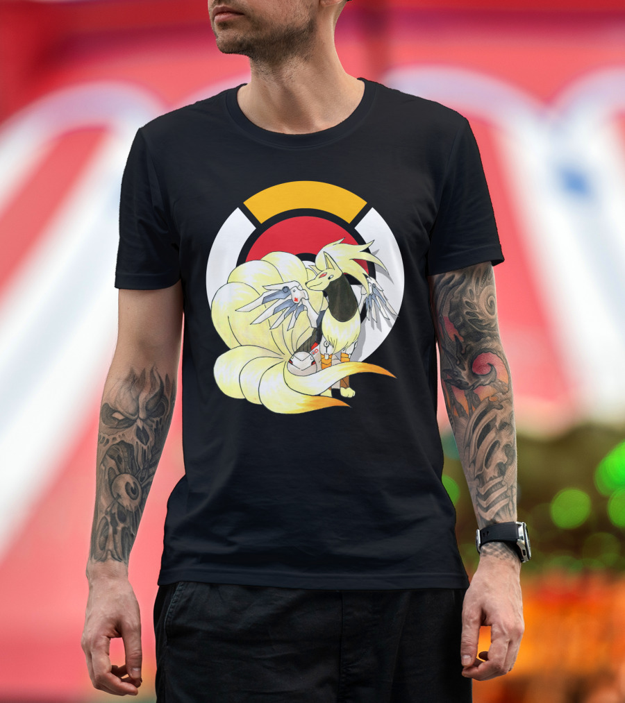 POKEMON X NINETAILS X MERCY Overwatch Crossover T-Shirt