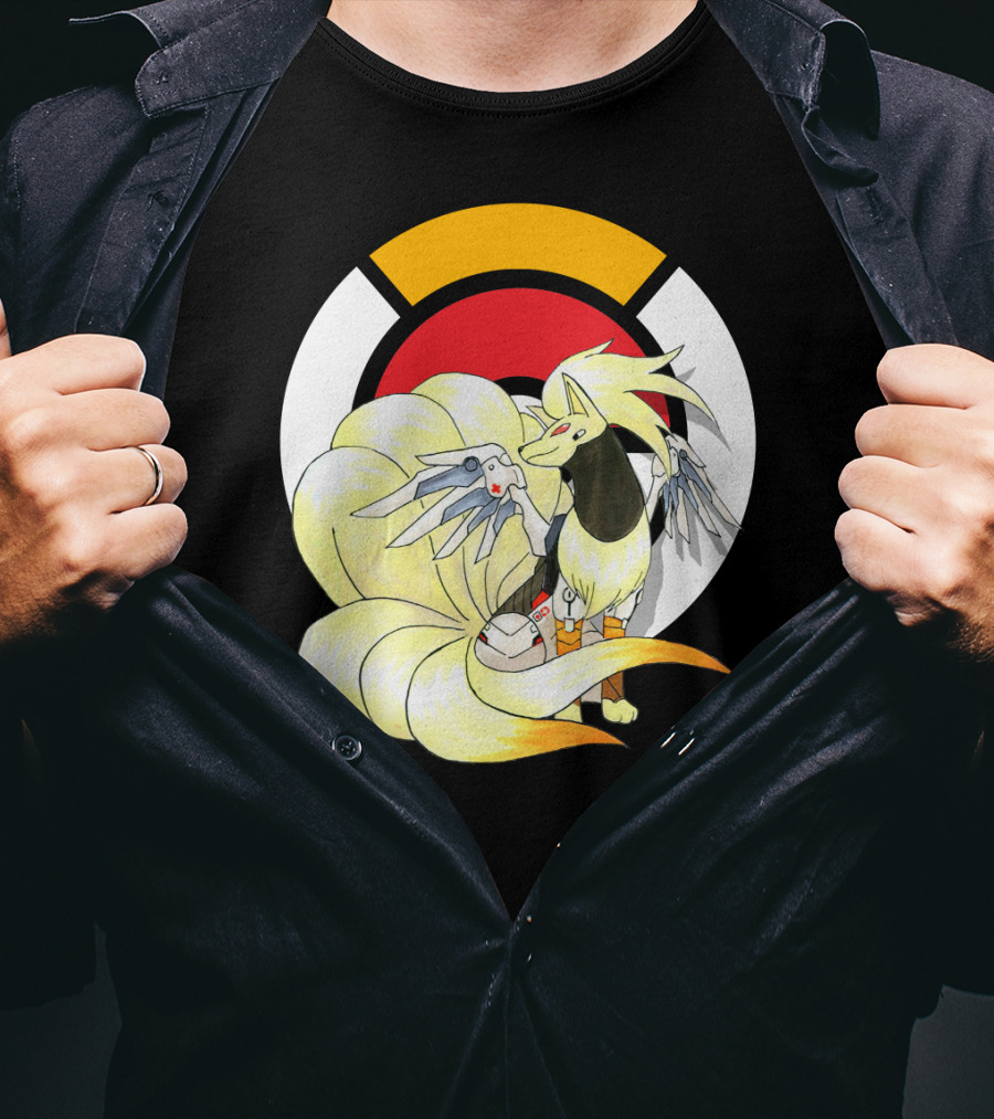 POKEMON X NINETAILS X MERCY Overwatch Crossover T-Shirt