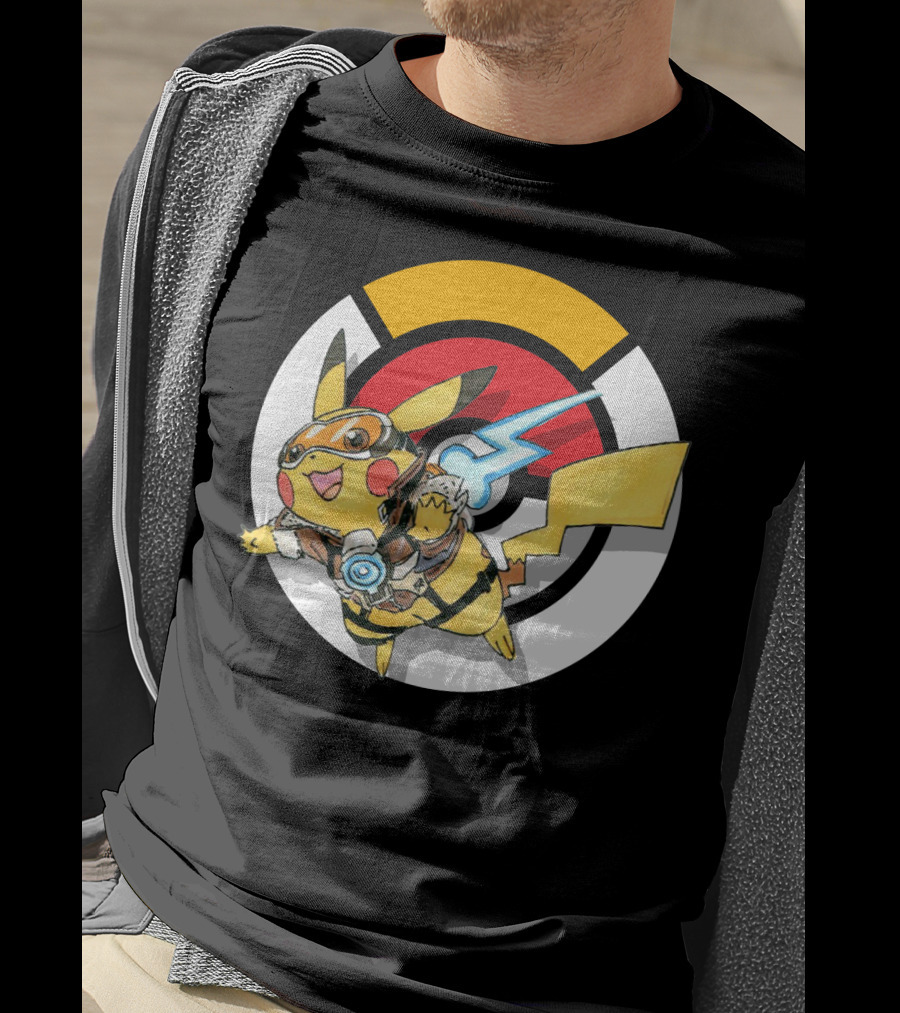 Pokemon X Overwatch Crossover Pikachu X Tracer T-Shirt