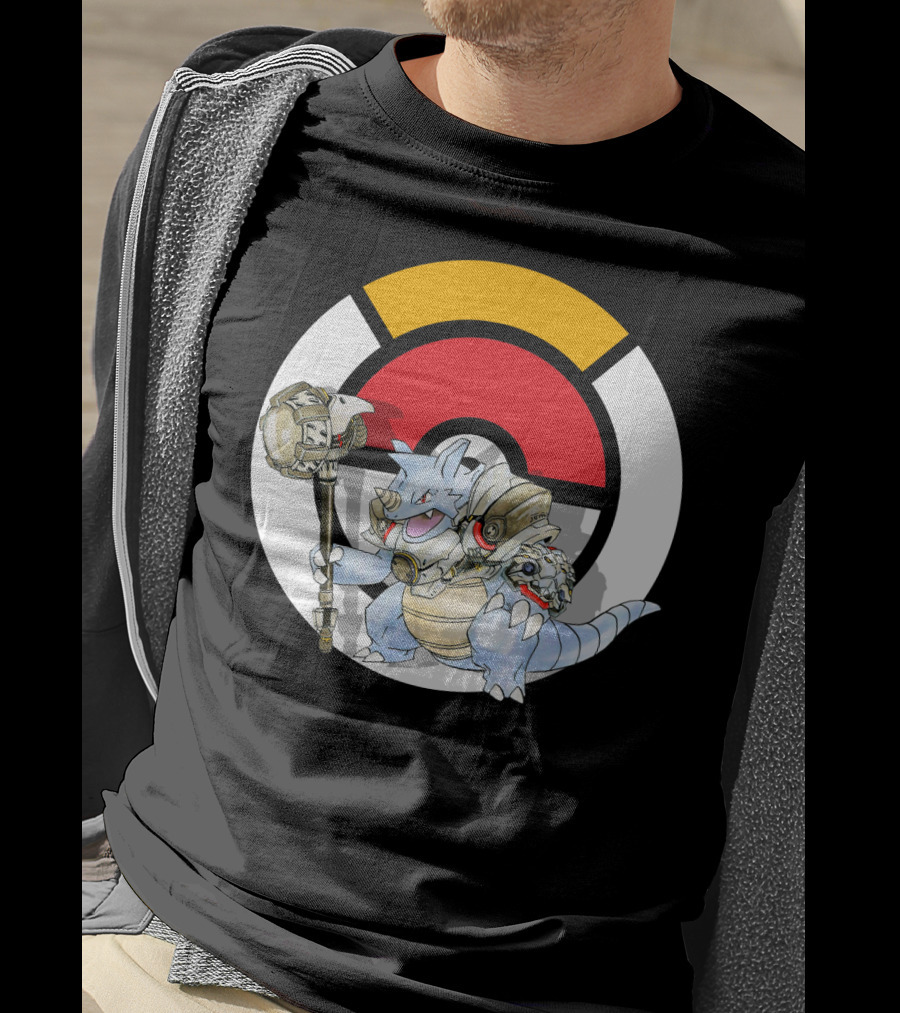 POKEMON X OVER RHYDON X REINHARDT Crossover Fusion With Iconic Elements T-Shirt