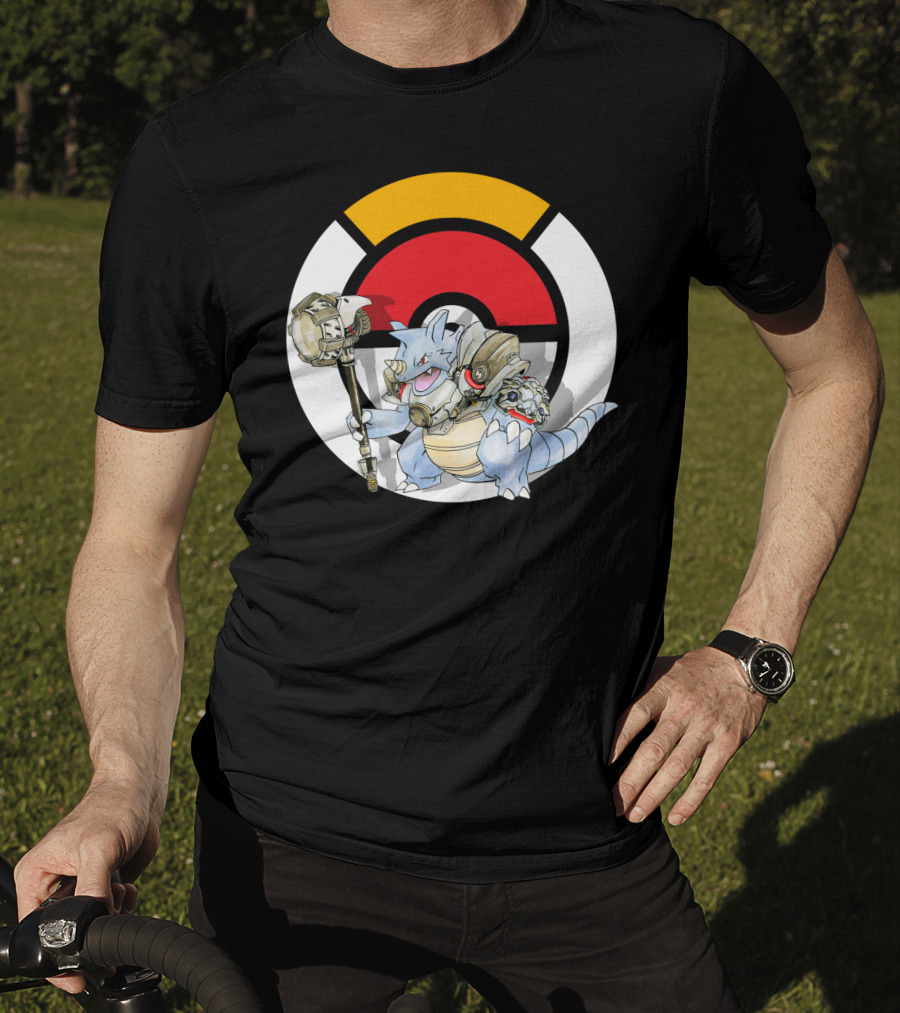 POKEMON X OVER RHYDON X REINHARDT Crossover Fusion With Iconic Elements T-Shirt