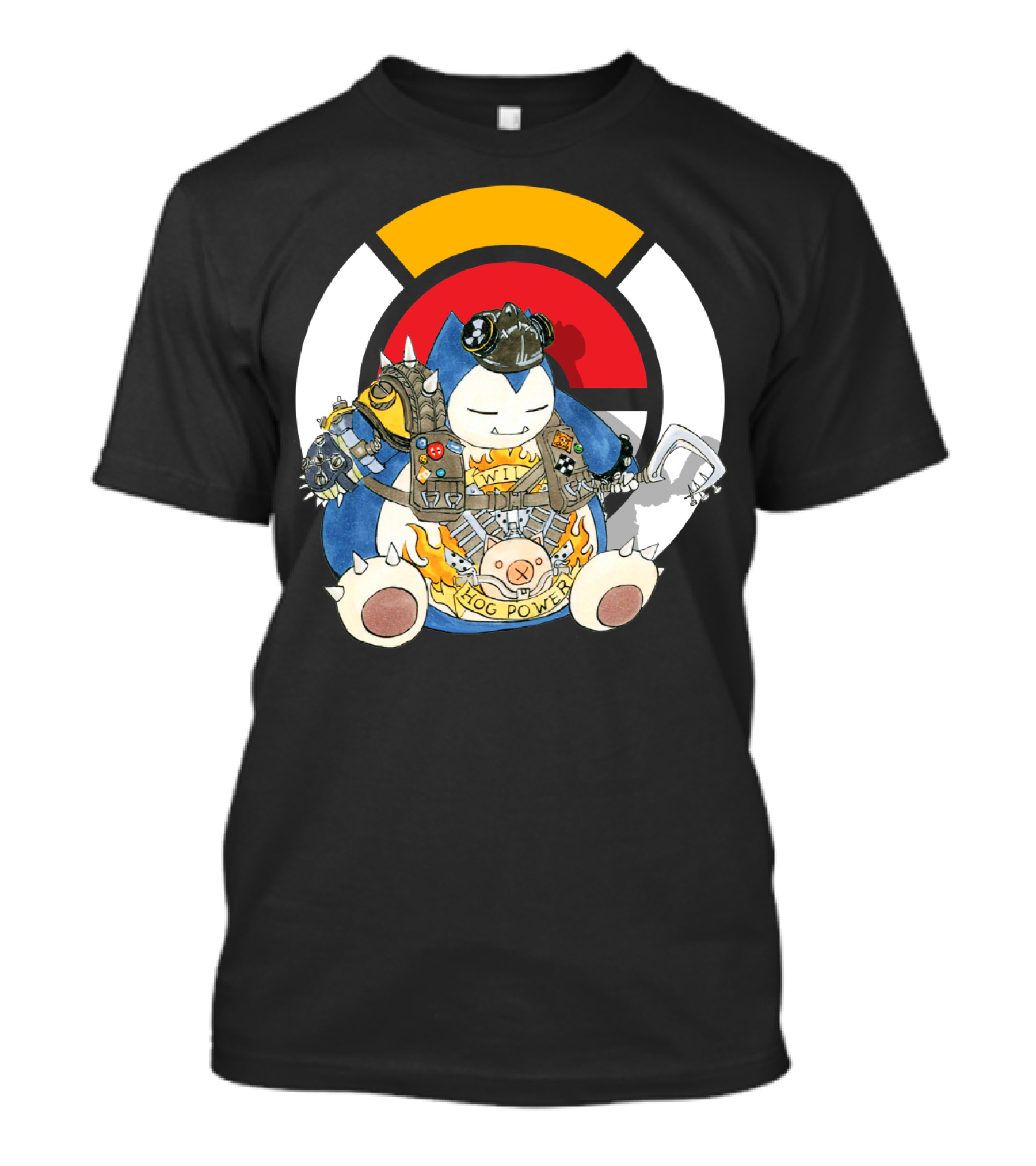 Pokemon Snorlax Hog Power Overwatch Crossover T-Shirt