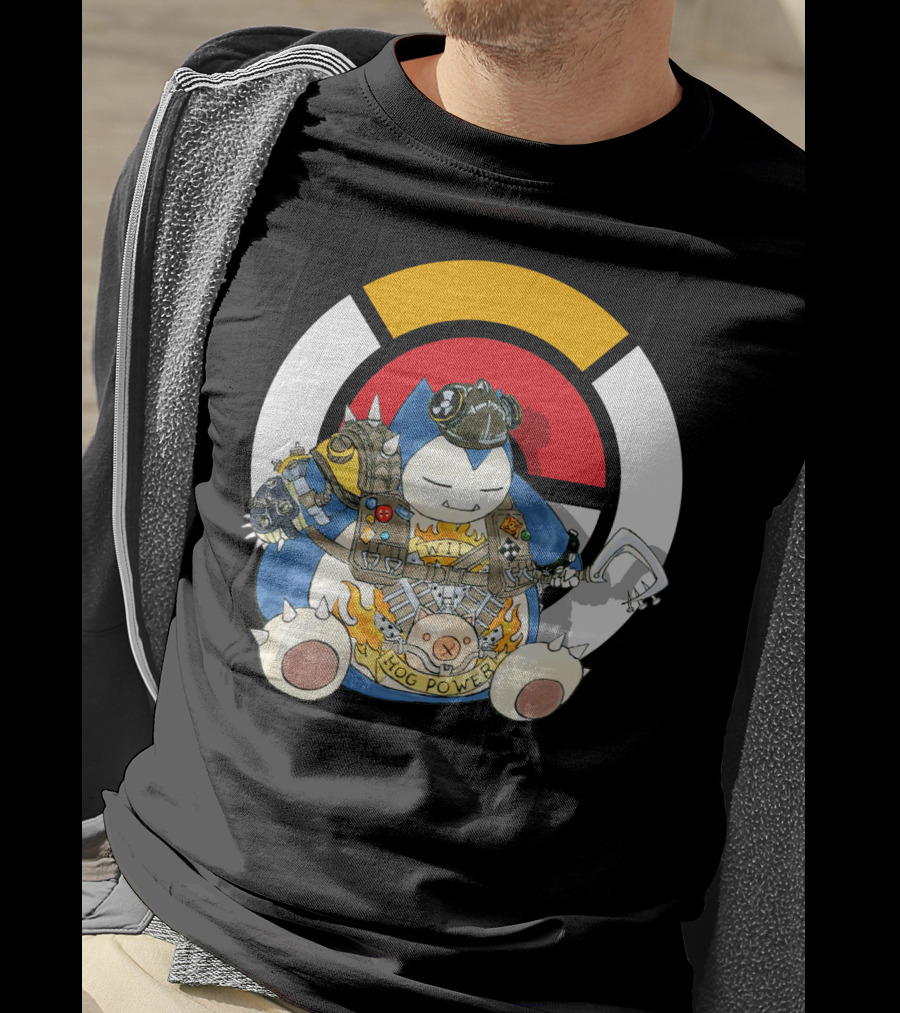 Pokemon Snorlax Hog Power Overwatch Crossover T-Shirt