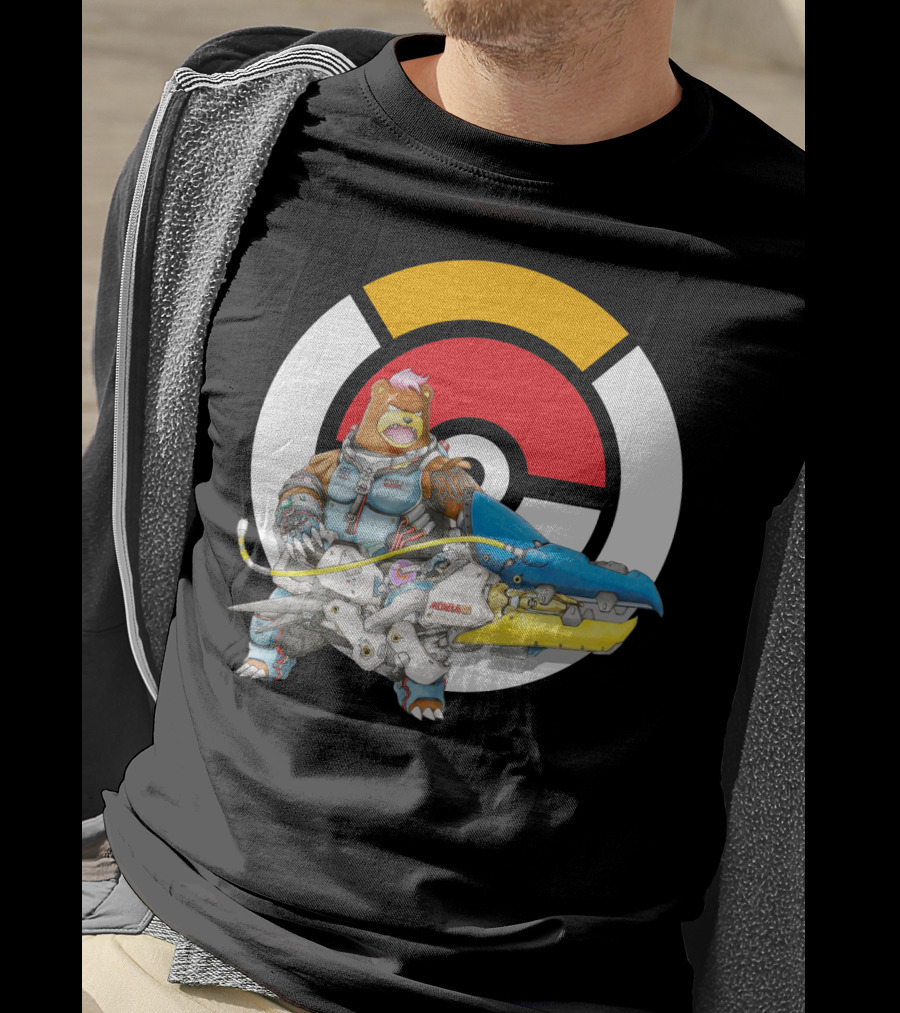 Pokemon X Over Ursaring X Zarya Whale Воина T-Shirt